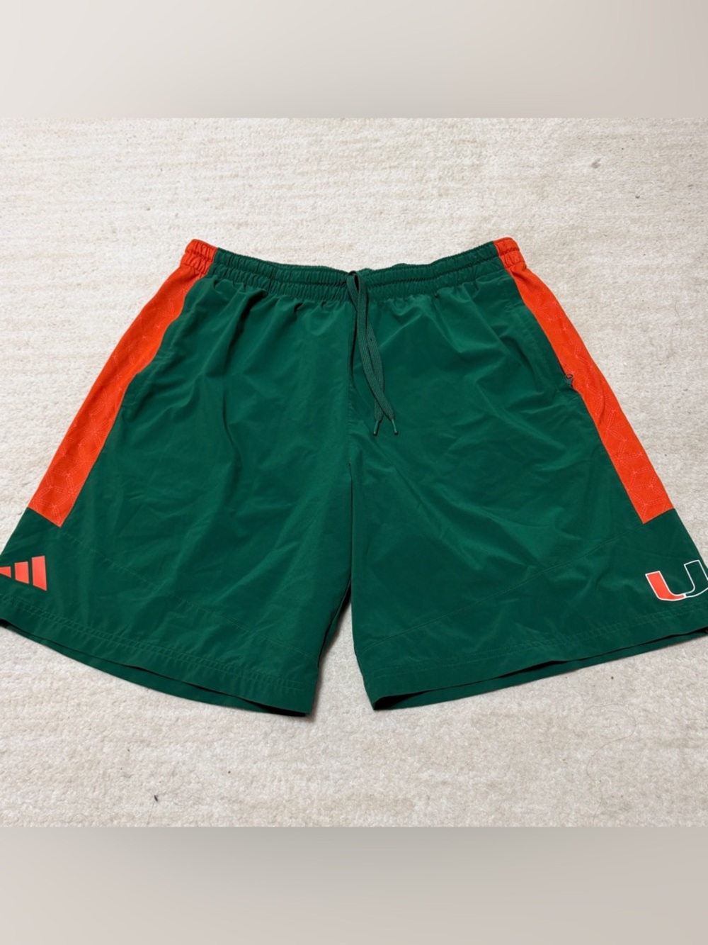 adidas Woven Aeroready 9" Game Shorts Miami Team Hurricanes UM Men's 2XL IQ2044